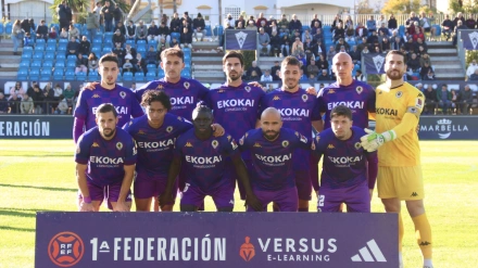 Once inicial del Hércules en Marbella.