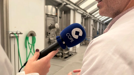 Dentro de las instalaciones de la industria láctea de COVAP