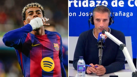 Lamine Yamal y Joseba Larrañaga