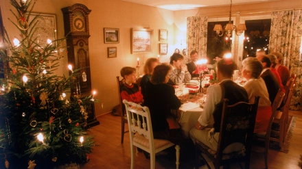 Celebración de la Navidad en familia