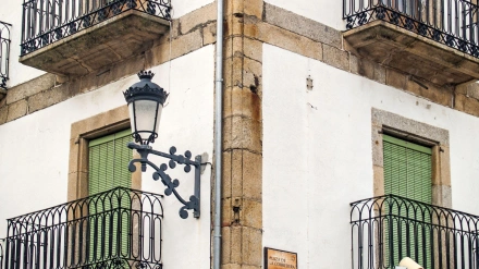 Edificios tradicionales en el barrio judío de Hervás, España