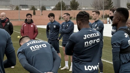 Lucas Pérez durante el entrenamiento del Leganés