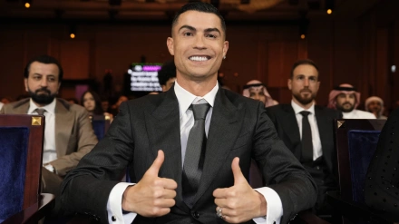 Cristiano Ronaldo en la gala de los Globe Soccer Awards 2025