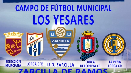 Cartel inaugural del nuevo campo de fútbol de Los Yesares
