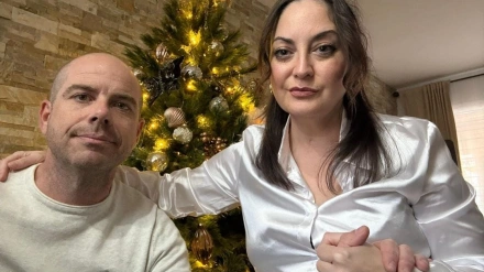 Mirian junto a su marido