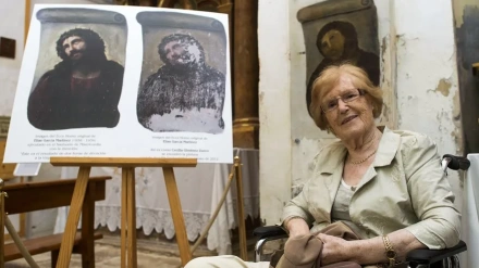 Cecilia Giménez con su 'Ecce Homo'