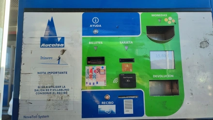 Peaje del Huerna, Autopista AP-66, argayo