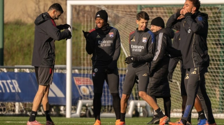 Endrick, durante un entrenamiento con el Olympique de Lyon