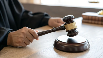 Imagen de archivo del mazo de un juez