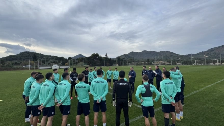 Entrenamiento del FC Cartagena de cara al partido ante el Ibiza