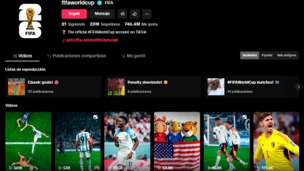 Portada de la cuenta Fifaworldcup en la red social Tiktok