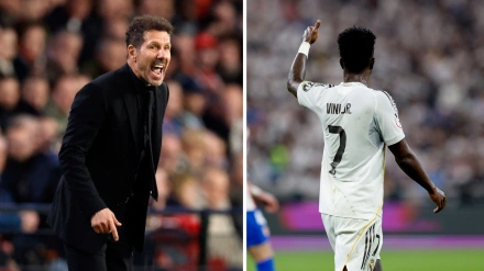 Diego Simeone y Vinicius Jr