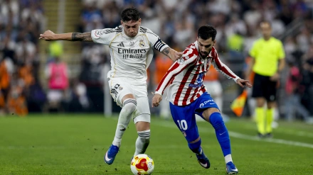 Fede Valverde, en el Atlético de Madrid - Real Madrid