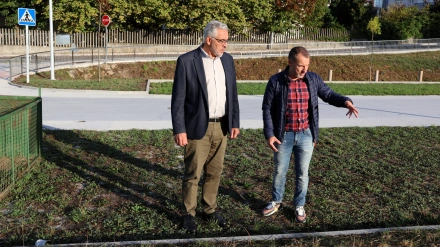 El alcalde de Lugo, Miguel Fernández, en el aparcamiento de la Avenida Breogán
