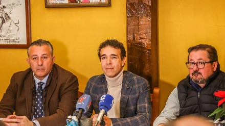 Víctor Puerto, durante la rueda de prensa ofrecida para anunciar su retirada