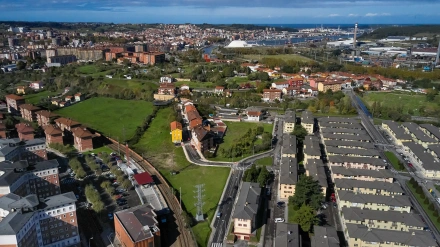 Una imagen aérea de la zona sur del municipio de Avilés