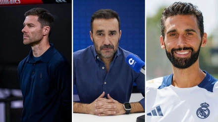 Juanma Castaño, Xabi Alonso y Arbeloa