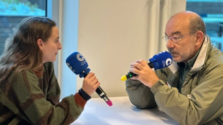 Carla Rodrigo, investigadora en Copenhague, con Ángel Expósito