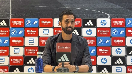 Álvaro Arbeloa, durante una rueda de prensa con el Castilla