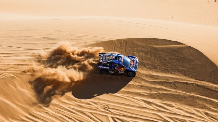 Nani Roma, durante una etapa del Dakar
