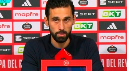 Álvaro Arbeloa, en la rueda de prensa post-partido del Albacete-Real Madrid