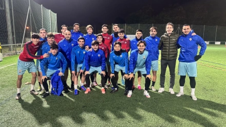 La plantilla del Gran Peña, en un entrenamiento reciente