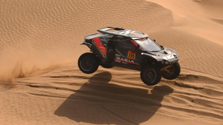 Nasser Al Attiyah, durante el Rally Dakar
