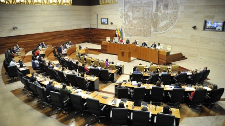 Pleno de la Asamblea de Extremadura, en la pasada legislatura