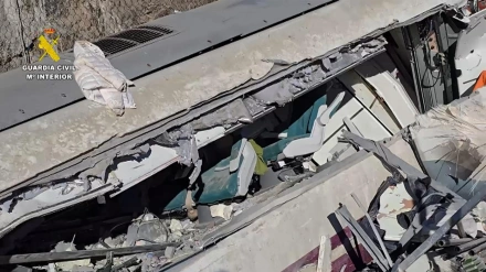 Estado de uno de los trenes accidentados en Adamuz, Córdoba