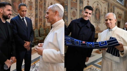 El Papa con los miembros del Como