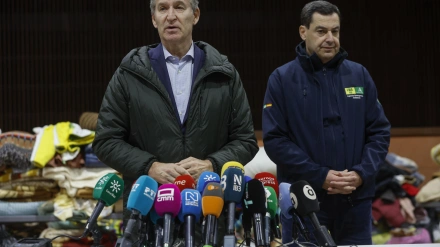 Alberto Núñez Feijóo, líder del PP, en Adamuz (Córdoba)