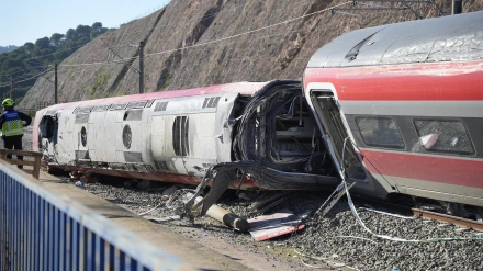Uno de los trenes accidentados en Adamuz