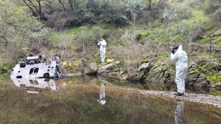 Imagen del bogie localizado a 300 metros del accidente de Adamuz