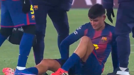 Pedri cae lesionado durante el Slavia de Praga - FC Barcelona