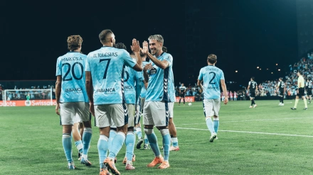 El Celta celebra en Balaidos un gol en esta edición de la Europa League