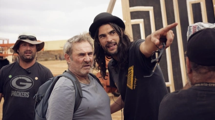 Momento del rodaje de Sirat de Oliver Laxe