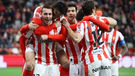 Gol de Dubasin frente al Mirandés