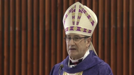 El Obispo de Córdoba, durante la Misa Funeral