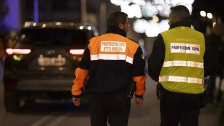 Voluntarios de Protección Civil en Huelva durante esta Navidades