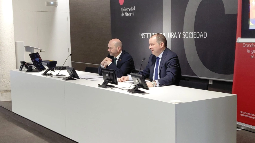 Ramón Louzán, en la Universidad de Navarra