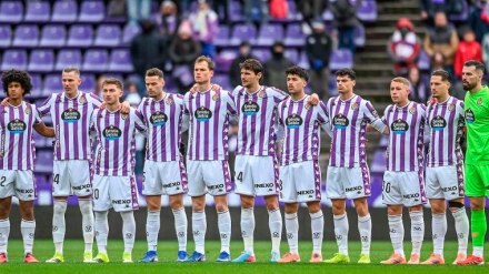 Imagen del once del Real Valladolid antes del partido ante el Albacete