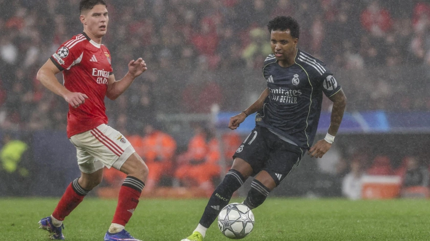 Rodrygo durante el Benfica - Real Madrid