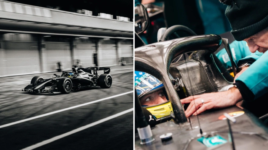 Fernando Alonso probó este viernes el Aston Martin de 2026