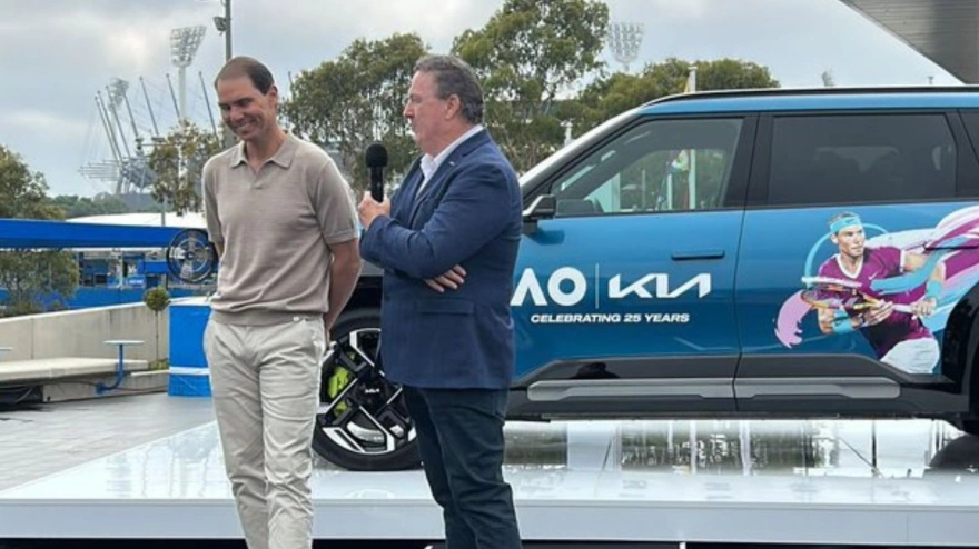 Rafa Nadal en un evento previo a la final del Open de Australia 2026