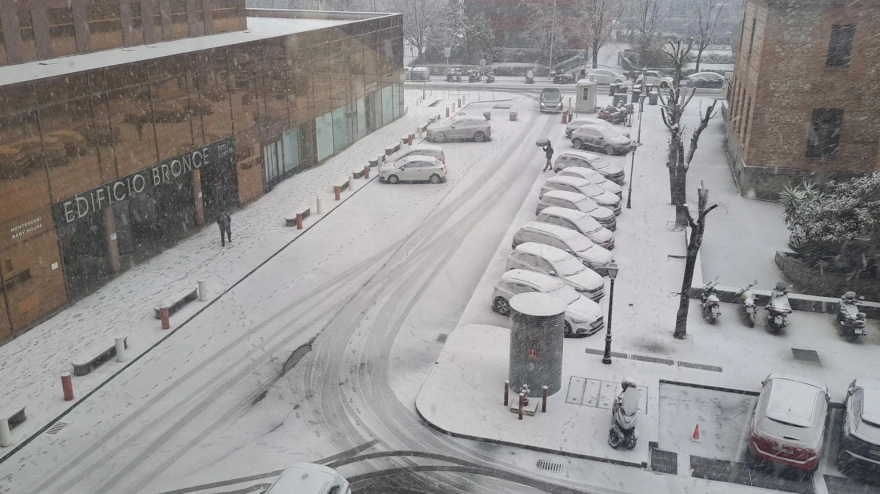 La nieve llega a Madrid por la borrasca Kristin