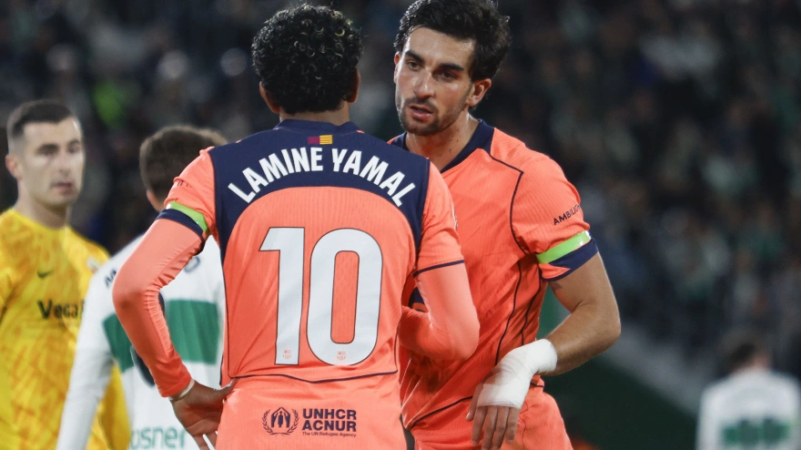 Lamine Yamal y Ferran Torres hicieron los goles azulgranas en la primera mitad en el Martínez Valero.