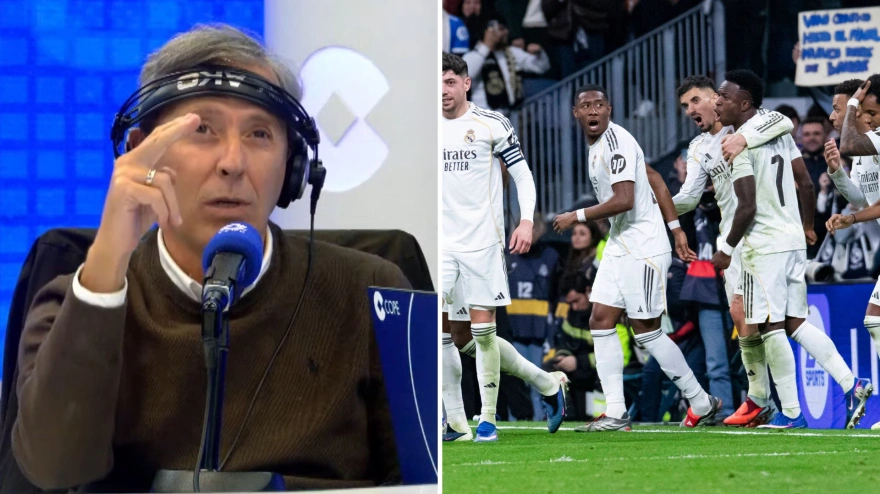 Paco González y los jugadores del Real Madrid