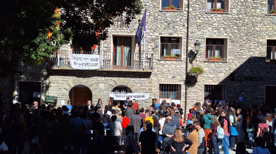 Manifestación en Benasque