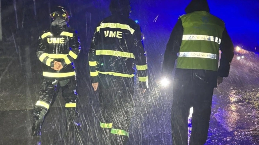 Efectivos de la UME desplegados en Algeciras (Cádiz) por la borrasca Leonardo