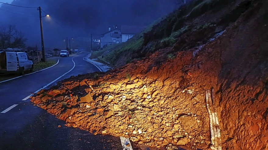 Una de las actuaciones realizadas en la red viaria provincial por las intensas lluvias